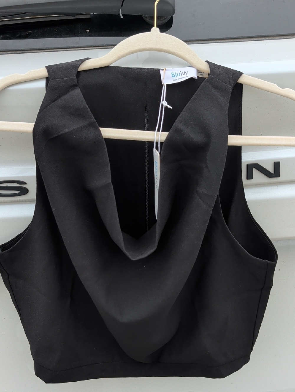 Bluivy Black Cowl Neck Blouse